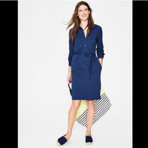 Boden Dresses & Skirts - Boden Jena Jersey Shirt Dress Mariner Blue